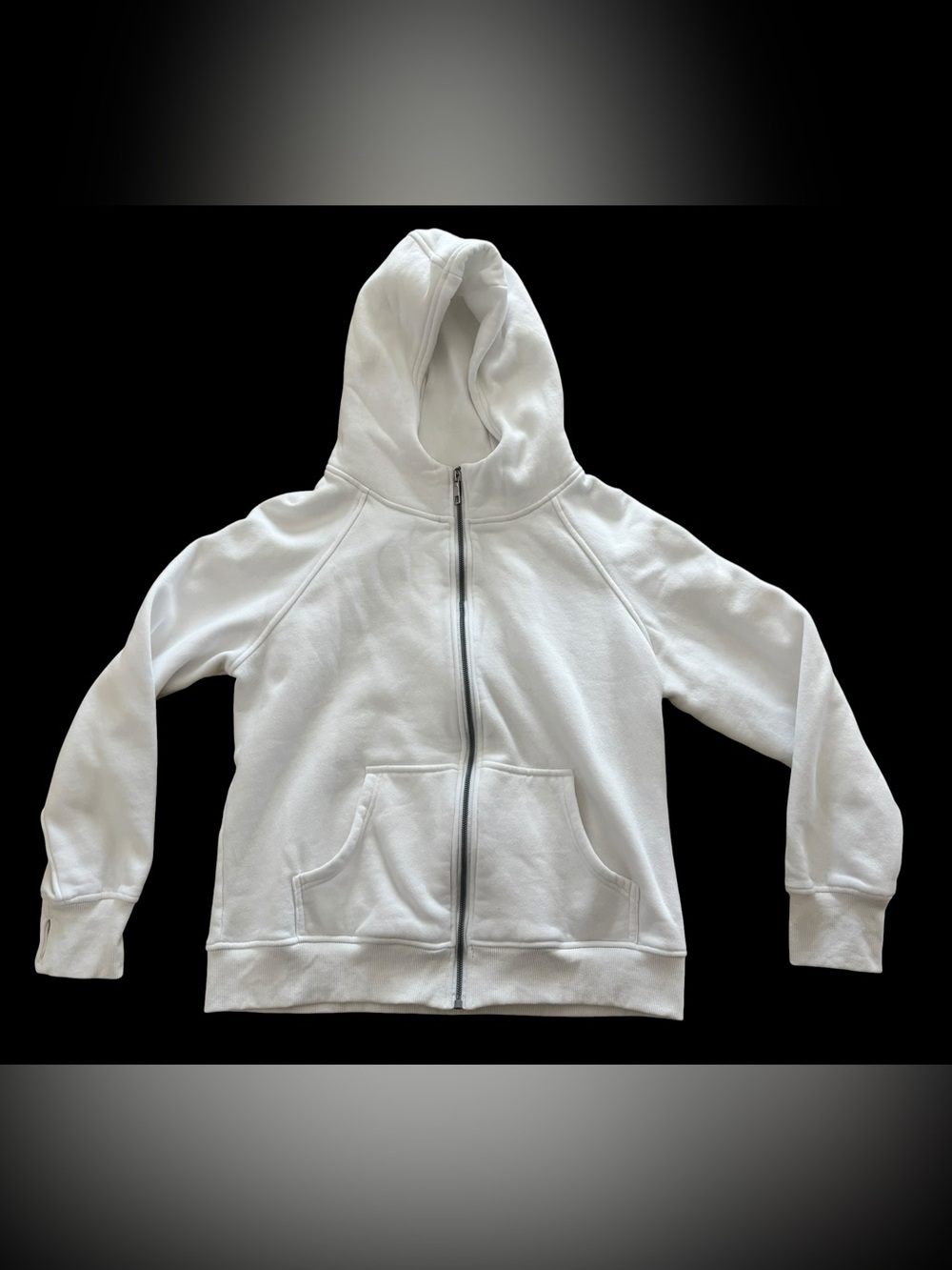 Women’s White Zip-Up Hoodie - Classic Full-Zip Sweatshirt